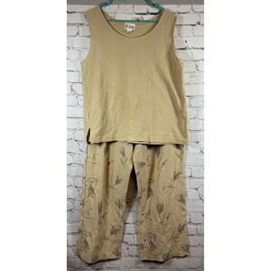 N.Y.L. Floral Tank Top & Pants Set‎ Casual Comfy Loungewear Size L/XL